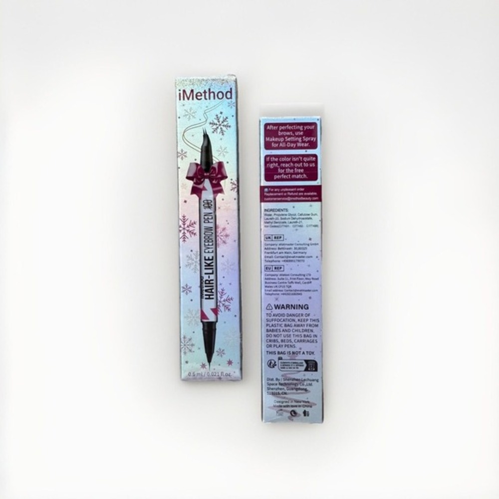 iMethod Curved Eyebrow Pen Eyebrow Pencil, Brow Pencil 2-in-1 Dual Ended 01Brown